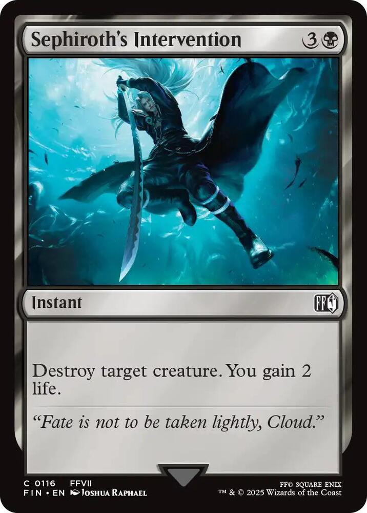Sephiroth's Intervention 116 card from FINAL FANTASY