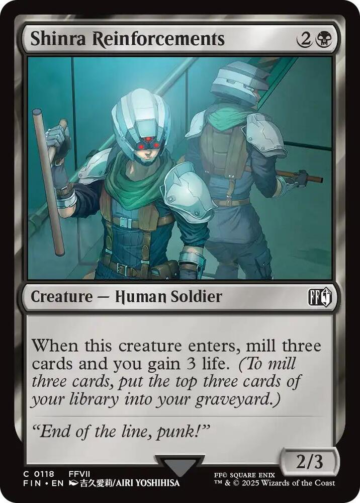 Shinra Reinforcements 118 card from FINAL FANTASY
