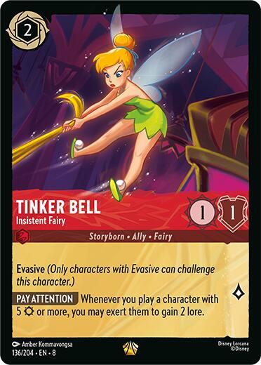 Tinker Bell - Insistent Fairy 136/204 card from Reign of Jafar