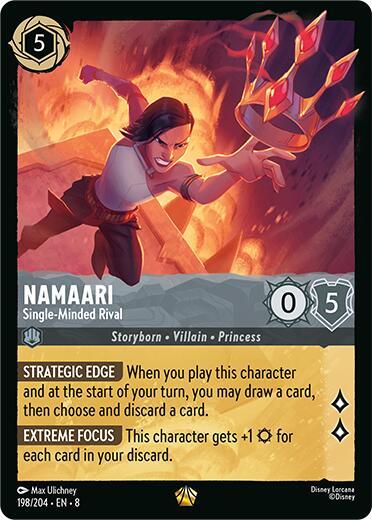 Namaari - Single-Minded Rival 198/204 card from Reign of Jafar
