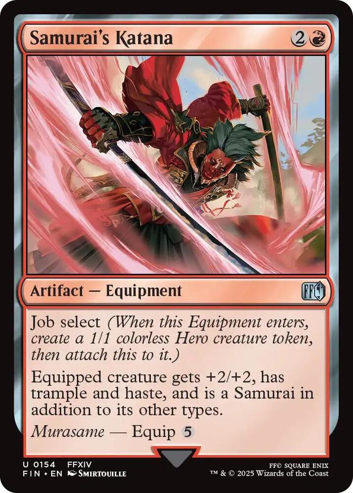 Samurai's Katana 154 card from FINAL FANTASY