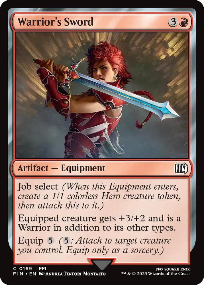 Warrior's Sword 169 card from FINAL FANTASY