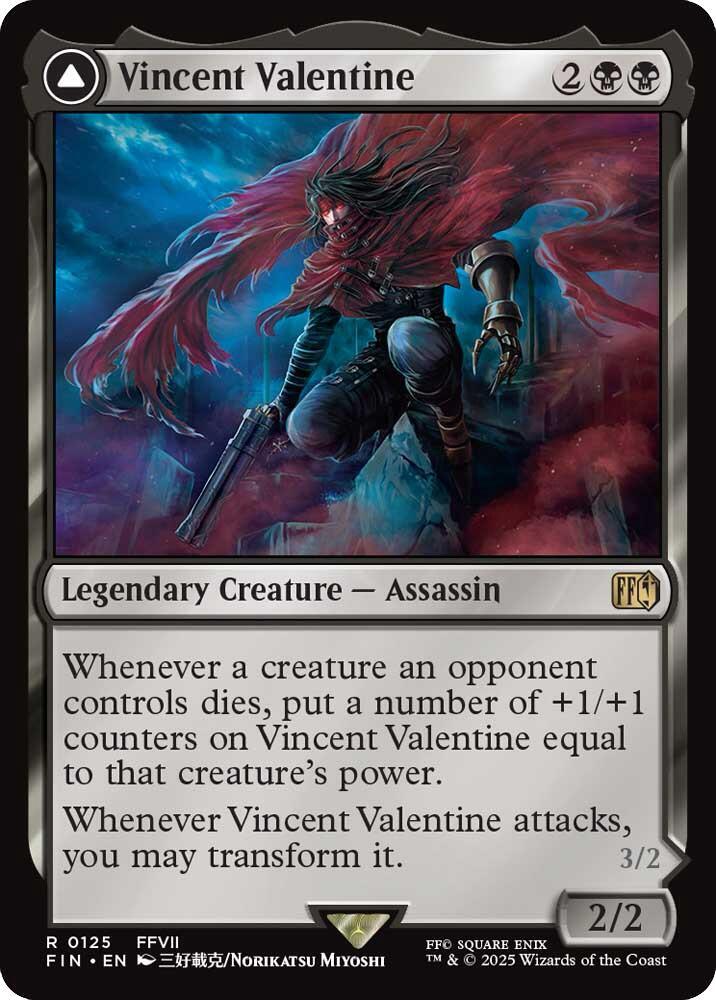 Vincent Valentine 125 card from FINAL FANTASY