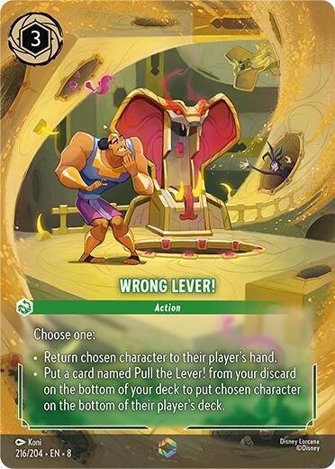 Wrong Lever! (Enchanted) 216/204 card from Reign of Jafar