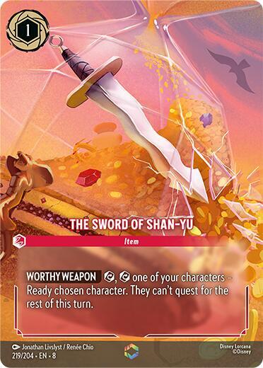 The Sword of Shan Yu (Enchanted) 219/204 card from Reign of Jafar