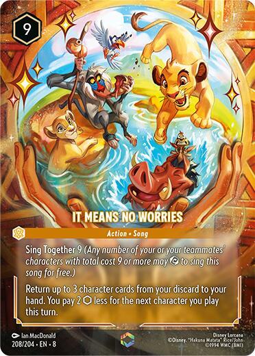 It Means No Worries (Enchanted) 208/204 card from Reign of Jafar