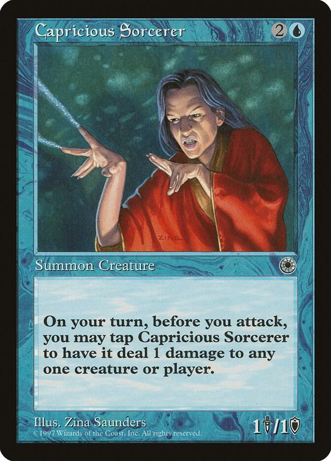 Capricious Sorcerer card from Portal