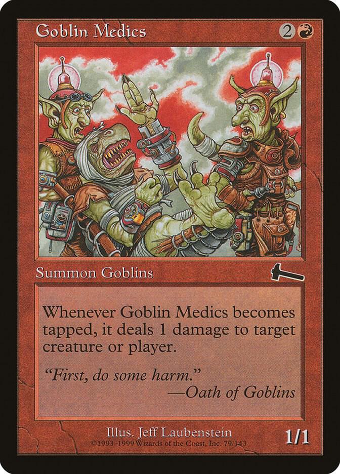 Goblin Medics 79 card from Urza's Legacy