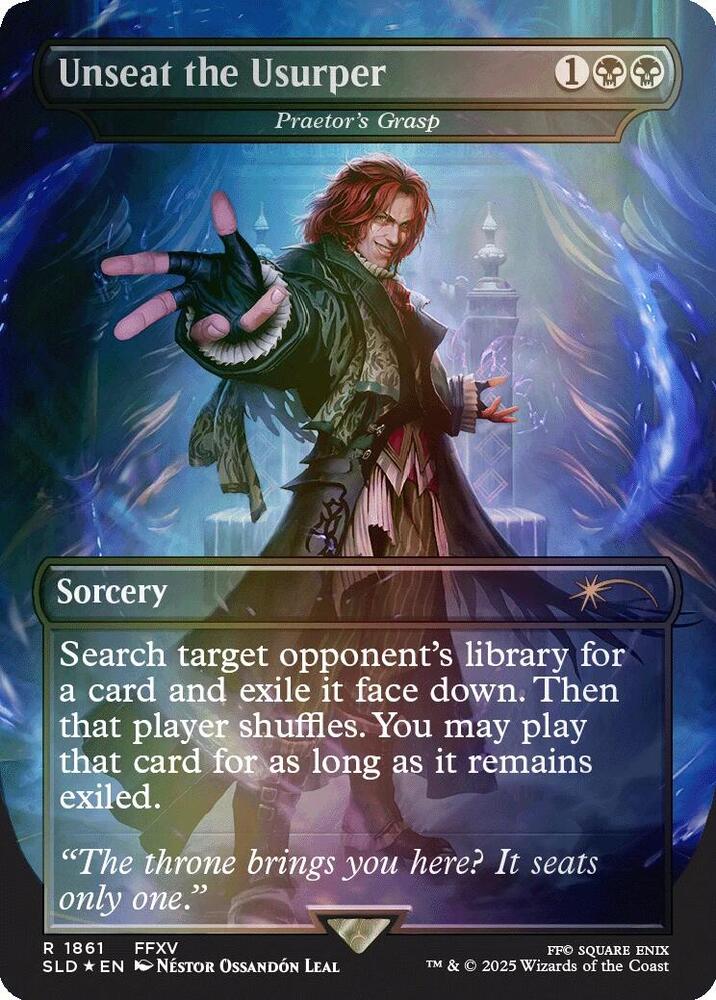 Unseat the Usurper - Praetor's Grasp (Rainbow Foil) 1861 card from Secret Lair Drop Series