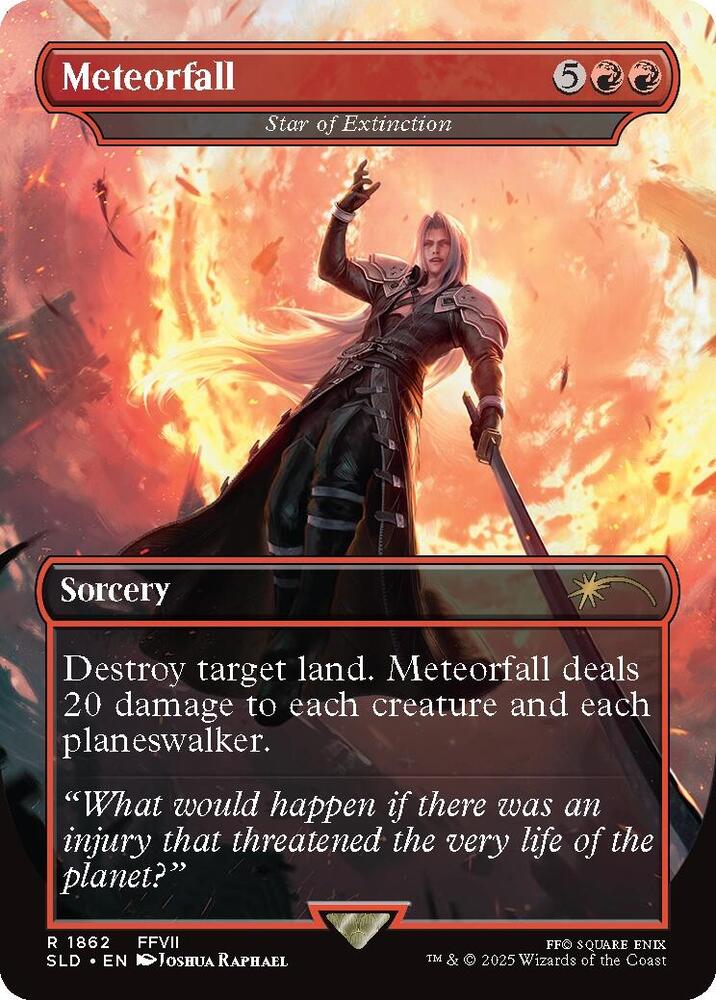 Meteorfall - Star of Extinction 1862 card from Secret Lair Drop Series
