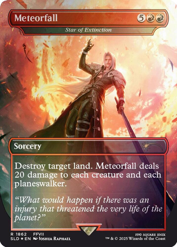 Meteorfall - Star of Extinction (Rainbow Foil) 1862 card from Secret Lair Drop Series
