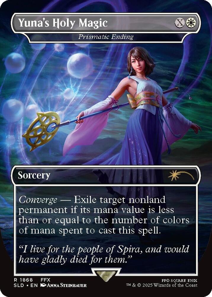Yuna's Holy Magic - Prismatic Ending 1868 card from Secret Lair Drop Series