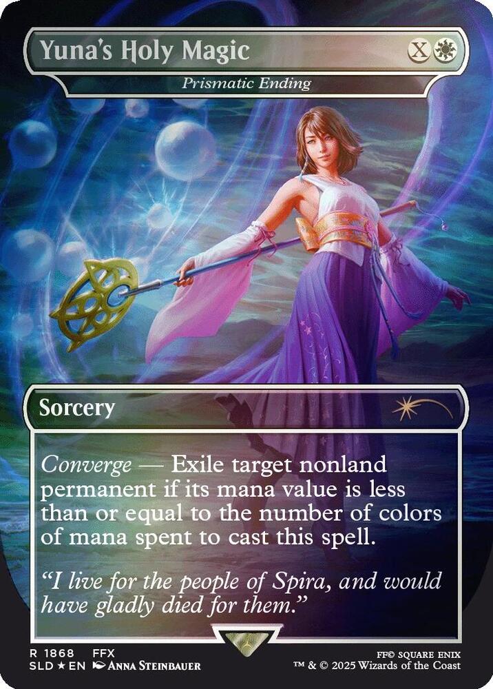Yuna's Holy Magic - Prismatic Ending (Rainbow Foil) 1868 card from Secret Lair Drop Series