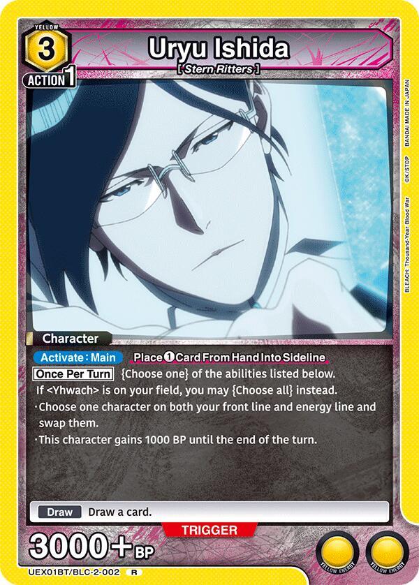 Uryu Ishida UEX01BT/BLC-2-002 card from UEX01BT: BLEACH: Thousand-Year Blood War Vol.2