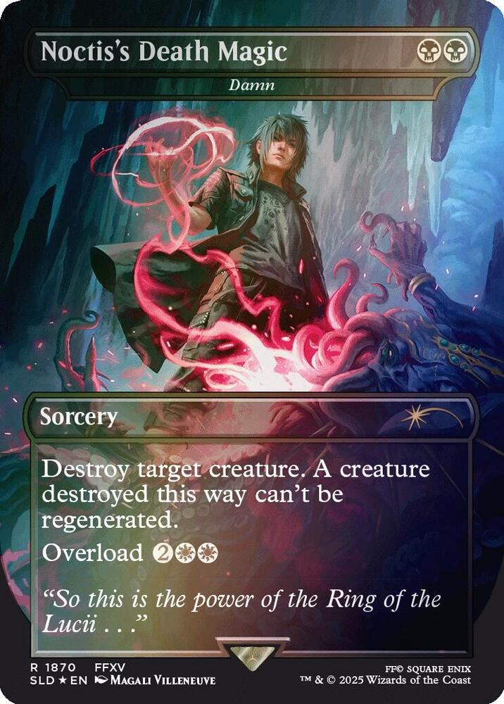 Noctis's Death Magic - Damn (Rainbow Foil) 1870 card from Secret Lair Drop Series