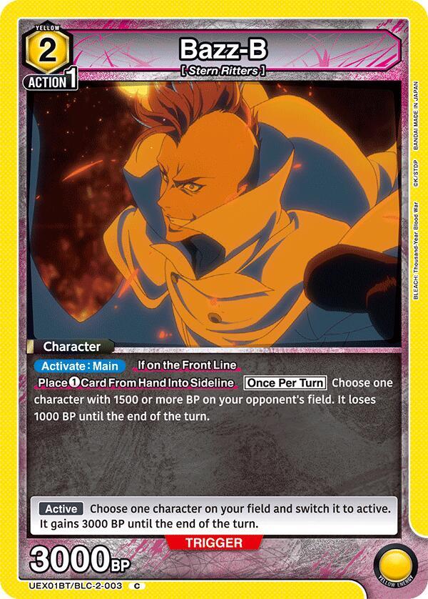 Bazz-B UEX01BT/BLC-2-003 card from UEX01BT: BLEACH: Thousand-Year Blood War Vol.2