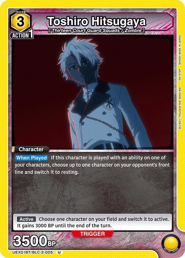 Toshiro Hitsugaya UEX01BT/BLC-2-005 card from UEX01BT: BLEACH: Thousand-Year Blood War Vol.2