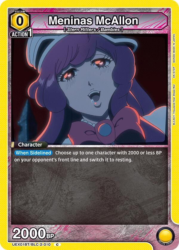 Meninas McAllon UEX01BT/BLC-2-010 card from UEX01BT: BLEACH: Thousand-Year Blood War Vol.2