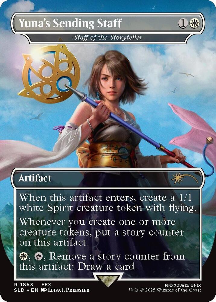 Yuna's Sending Staff - Staff of the Storyteller 1863 card from Secret Lair Drop Series