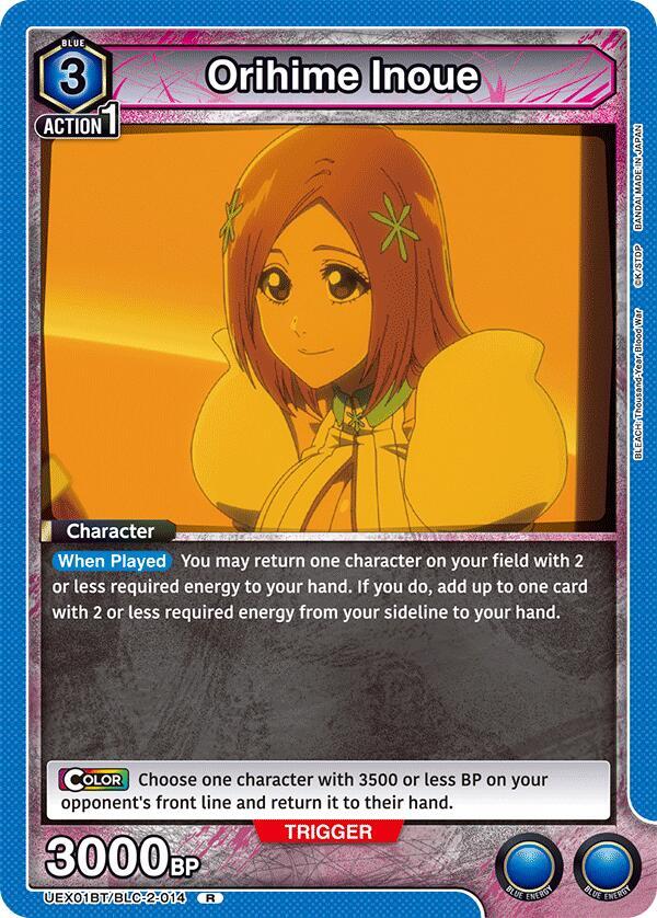 Orihime Inoue UEX01BT/BLC-2-014 card from UEX01BT: BLEACH: Thousand-Year Blood War Vol.2
