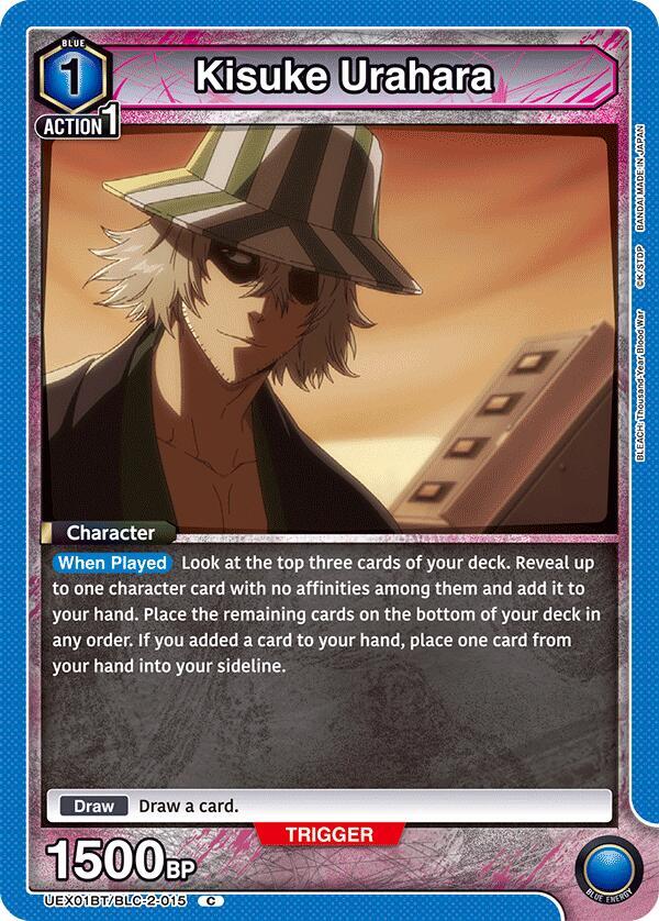 Kisuke Urahara UEX01BT/BLC-2-015 card from UEX01BT: BLEACH: Thousand-Year Blood War Vol.2