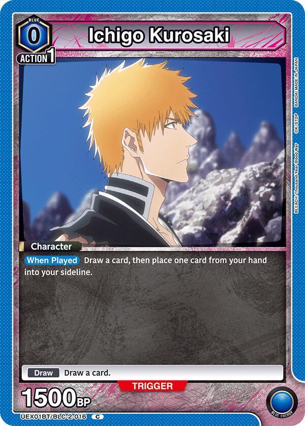 Ichigo Kurosaki UEX01BT/BLC-2-016 card from UEX01BT: BLEACH: Thousand-Year Blood War Vol.2