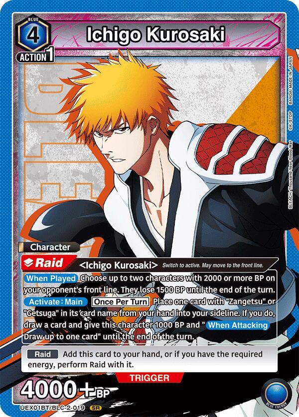 Ichigo Kurosaki UEX01BT/BLC-2-019 card from UEX01BT: BLEACH: Thousand-Year Blood War Vol.2