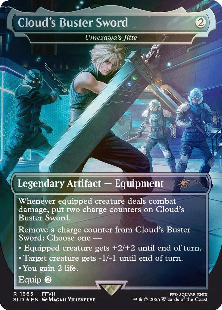 Cloud's Buster Sword - Umezawa's Jitte (Rainbow Foil) 1865 card from Secret Lair Drop Series
