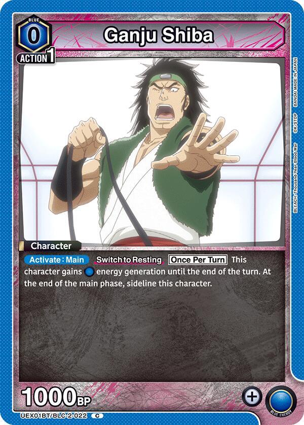 Ganju Shiba UEX01BT/BLC-2-022 card from UEX01BT: BLEACH: Thousand-Year Blood War Vol.2