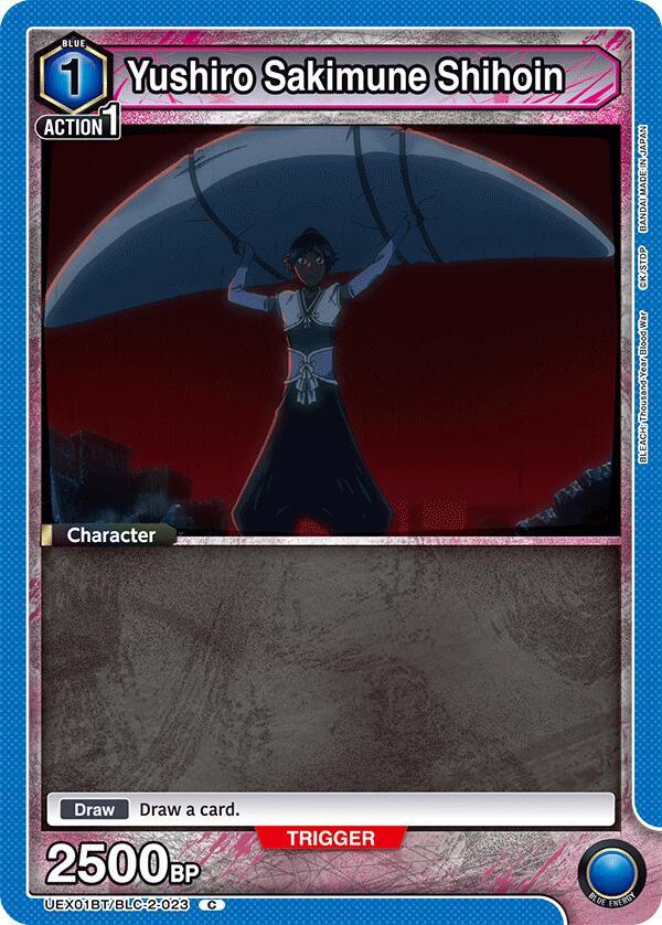 Yushiro Sakimune Shihoin UEX01BT/BLC-2-023 card from UEX01BT: BLEACH: Thousand-Year Blood War Vol.2