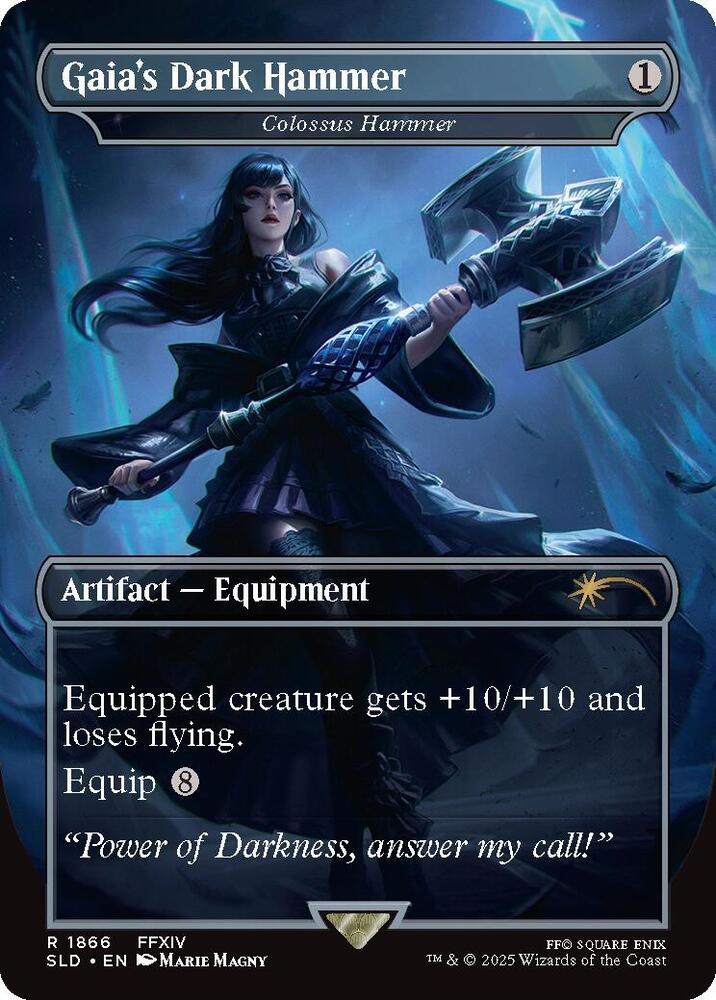Gaia's Dark Hammer - Colossus Hammer 1866 card from Secret Lair Drop Series