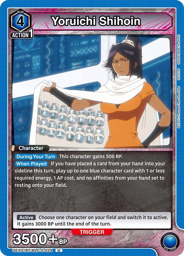 Yoruichi Shihoin UEX01BT/BLC-2-024 card from UEX01BT: BLEACH: Thousand-Year Blood War Vol.2