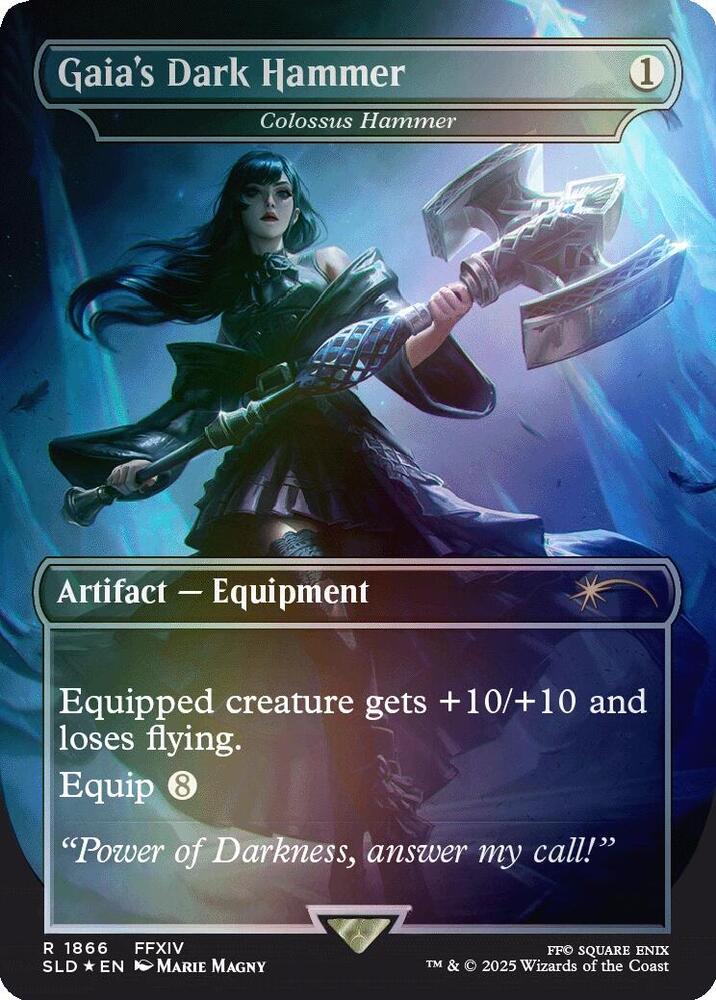 Gaia's Dark Hammer - Colossus Hammer (Rainbow Foil) 1866 card from Secret Lair Drop Series