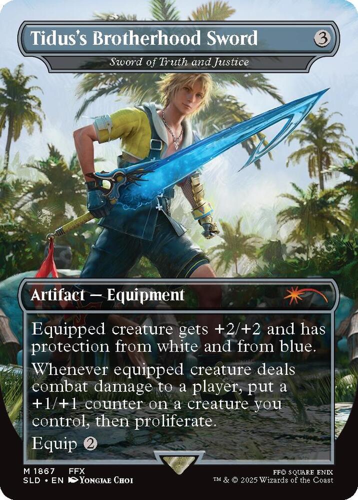 Tidus's Brotherhood Sword - Sword of Truth and Justice 1867 card from Secret Lair Drop Series