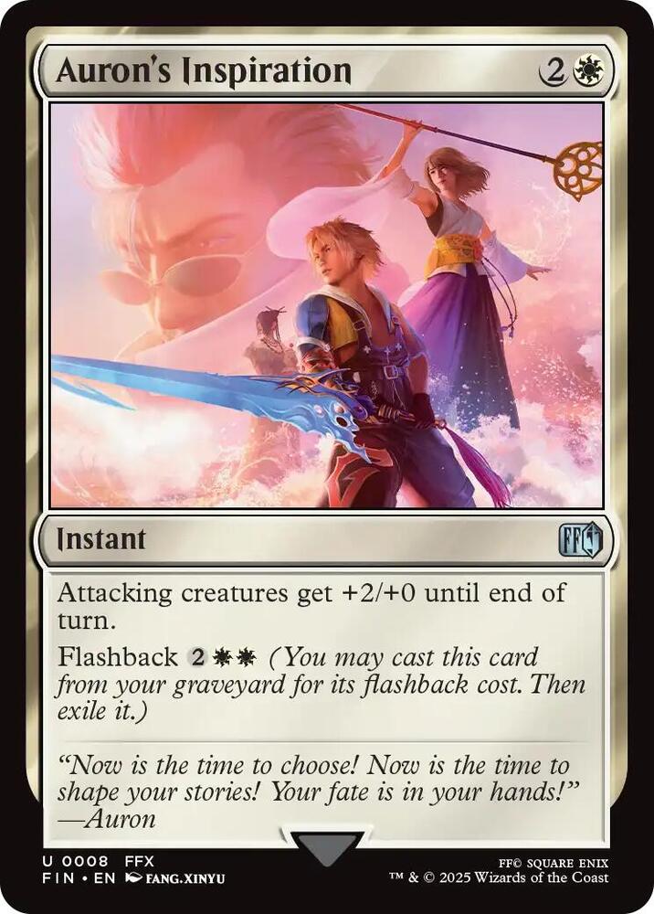 Auron's Inspiration 8 card from FINAL FANTASY