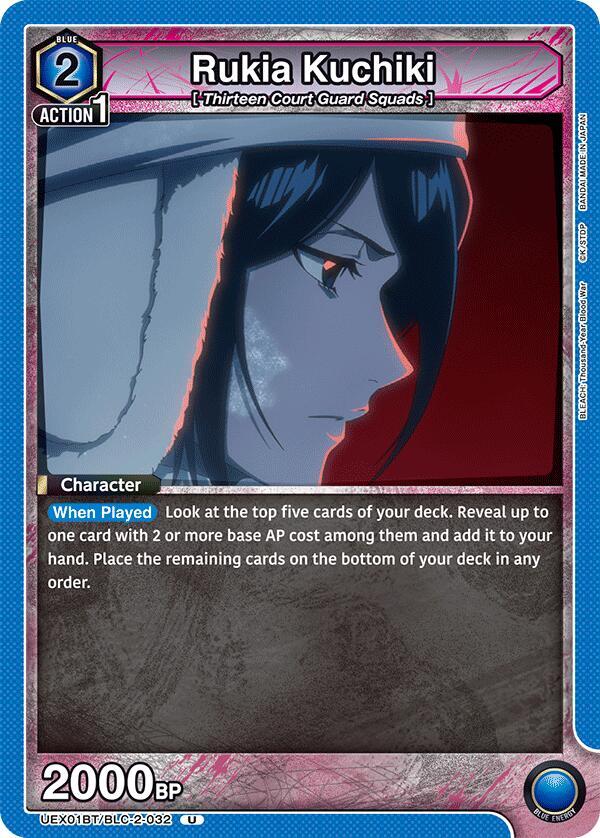 Rukia Kuchiki UEX01BT/BLC-2-032 card from UEX01BT: BLEACH: Thousand-Year Blood War Vol.2