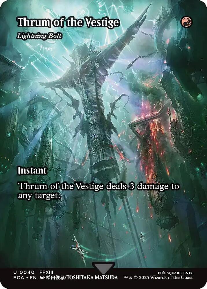 Thrum of the Vestige - Lightning Bolt (Showcase) 40 card from FINAL FANTASY: Through the Ages
