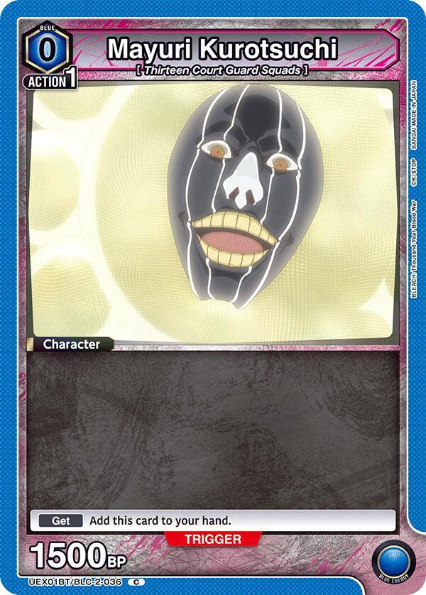 Mayuri Kurotsuchi UEX01BT/BLC-2-036 card from UEX01BT: BLEACH: Thousand-Year Blood War Vol.2