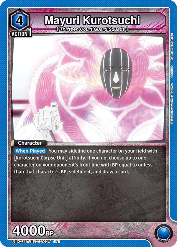 Mayuri Kurotsuchi UEX01BT/BLC-2-037 card from UEX01BT: BLEACH: Thousand-Year Blood War Vol.2