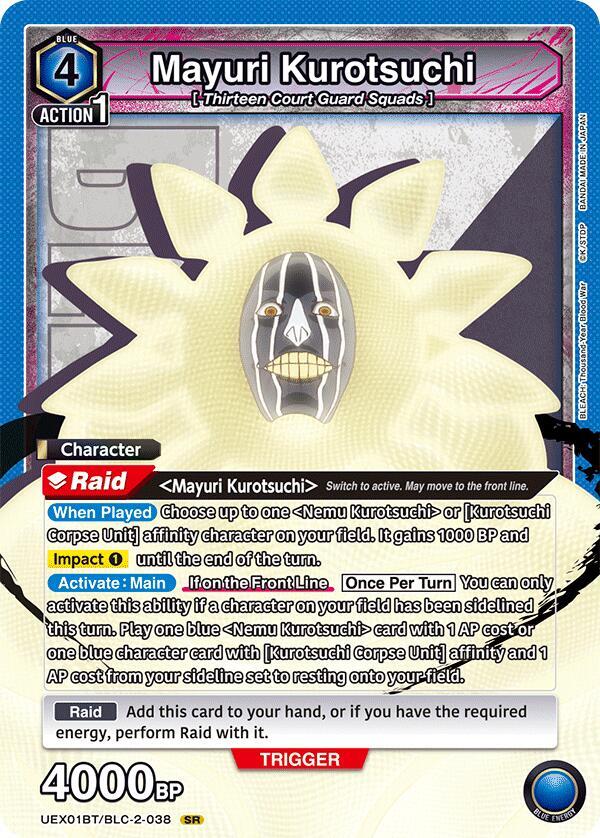 Mayuri Kurotsuchi UEX01BT/BLC-2-038 card from UEX01BT: BLEACH: Thousand-Year Blood War Vol.2