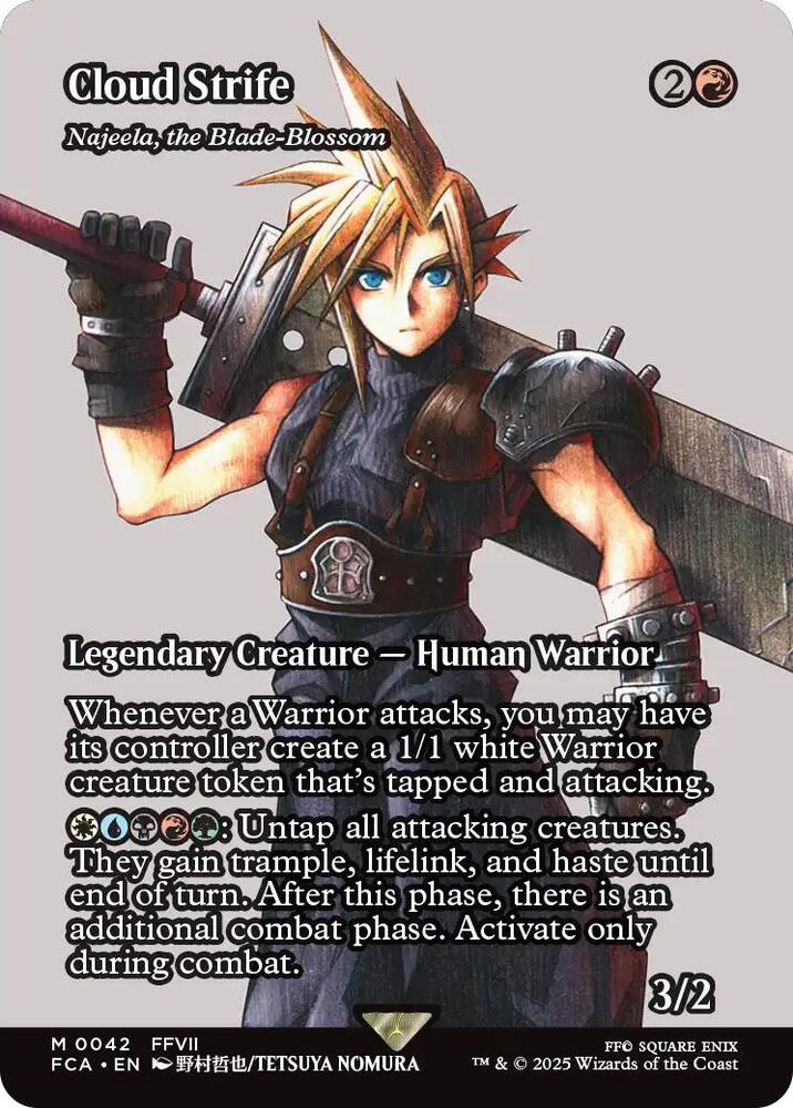 Cloud Strife - Najeela, the Blade-Blossom (Showcase) 42 card from FINAL FANTASY: Through the Ages