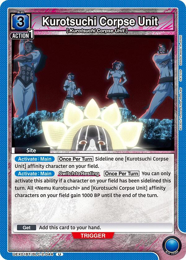 Kurotsuchi Corpse Unit UEX01BT/BLC-2-044 card from UEX01BT: BLEACH: Thousand-Year Blood War Vol.2