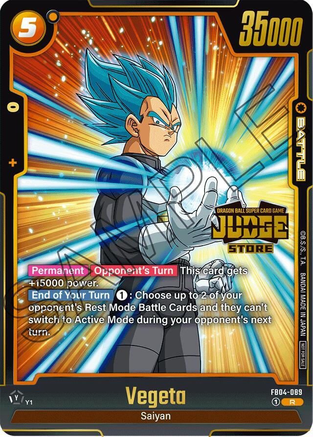 Vegeta (Judge Pack (Store Judge) 03) FB04-089 card from Tournament and Championship Promos