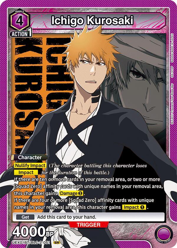 Ichigo Kurosaki UEX01BT/BLC-2-051 card from UEX01BT: BLEACH: Thousand-Year Blood War Vol.2