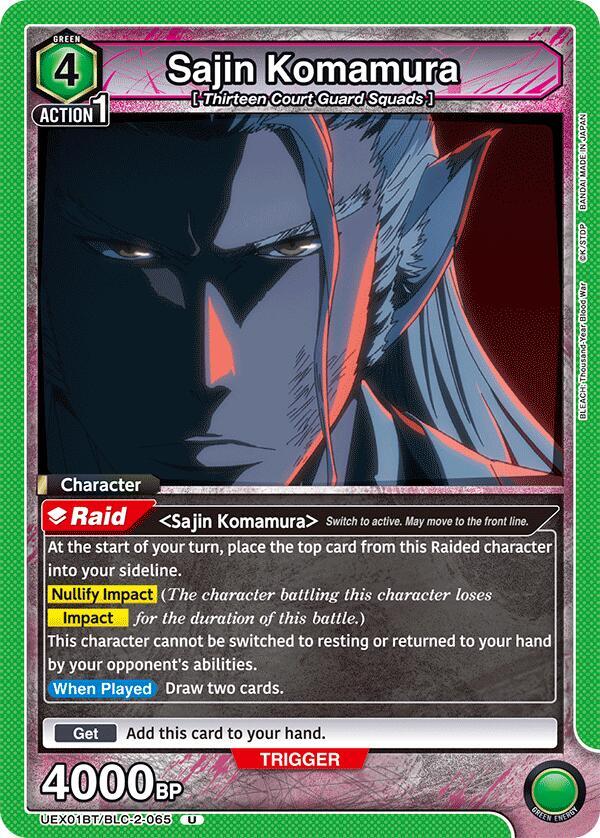 Sajin Komamura UEX01BT/BLC-2-065 card from UEX01BT: BLEACH: Thousand-Year Blood War Vol.2