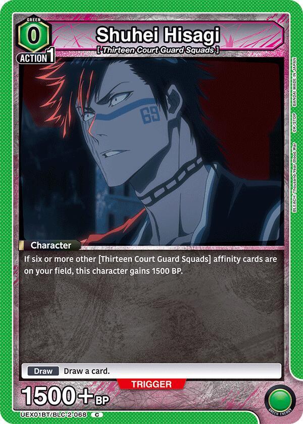 Shuhei Hisagi UEX01BT/BLC-2-068 card from UEX01BT: BLEACH: Thousand-Year Blood War Vol.2