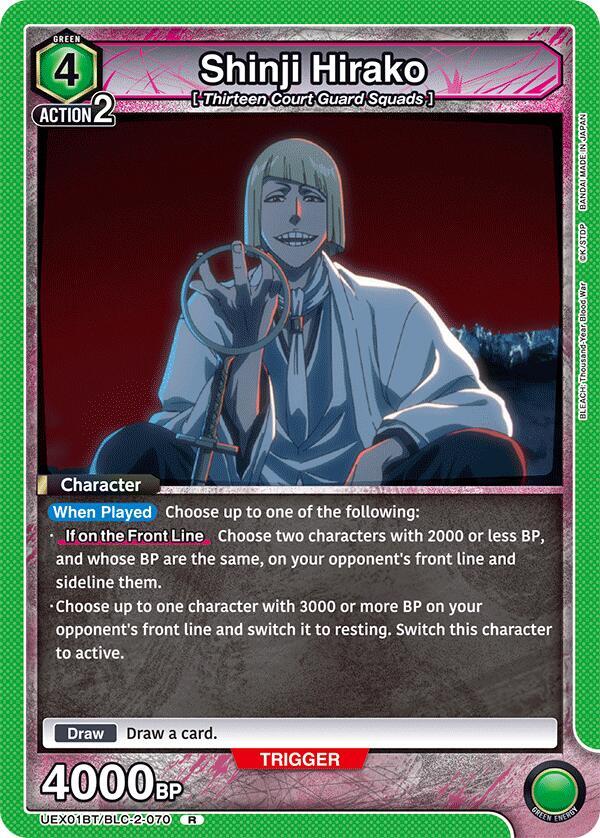 Shinji Hirako UEX01BT/BLC-2-070 card from UEX01BT: BLEACH: Thousand-Year Blood War Vol.2