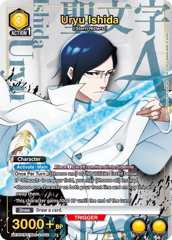 Uryu Ishida (R*) UEX01BT/BLC-2-002 card from UEX01BT: BLEACH: Thousand-Year Blood War Vol.2