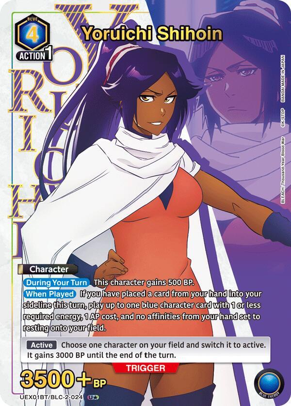 Yoruichi Shihoin (U*) UEX01BT/BLC-2-024 card from UEX01BT: BLEACH: Thousand-Year Blood War Vol.2