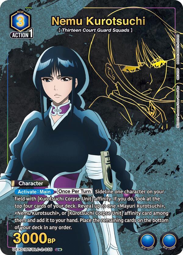 Nemu Kurotsuchi (U*) UEX01BT/BLC-2-035 card from UEX01BT: BLEACH: Thousand-Year Blood War Vol.2